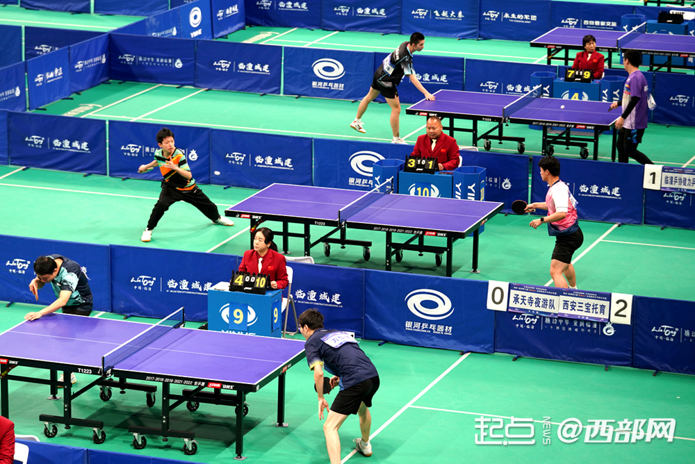 高清组图丨西安临潼第三届“石榴杯”全民健身乒乓球公开赛开赛(图5)