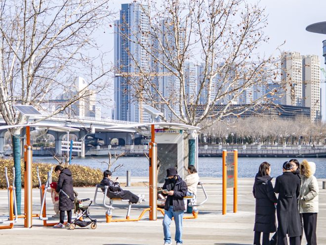 免费！绿色！泰达海河畔的再添“户外健身房”快冲→(图2)